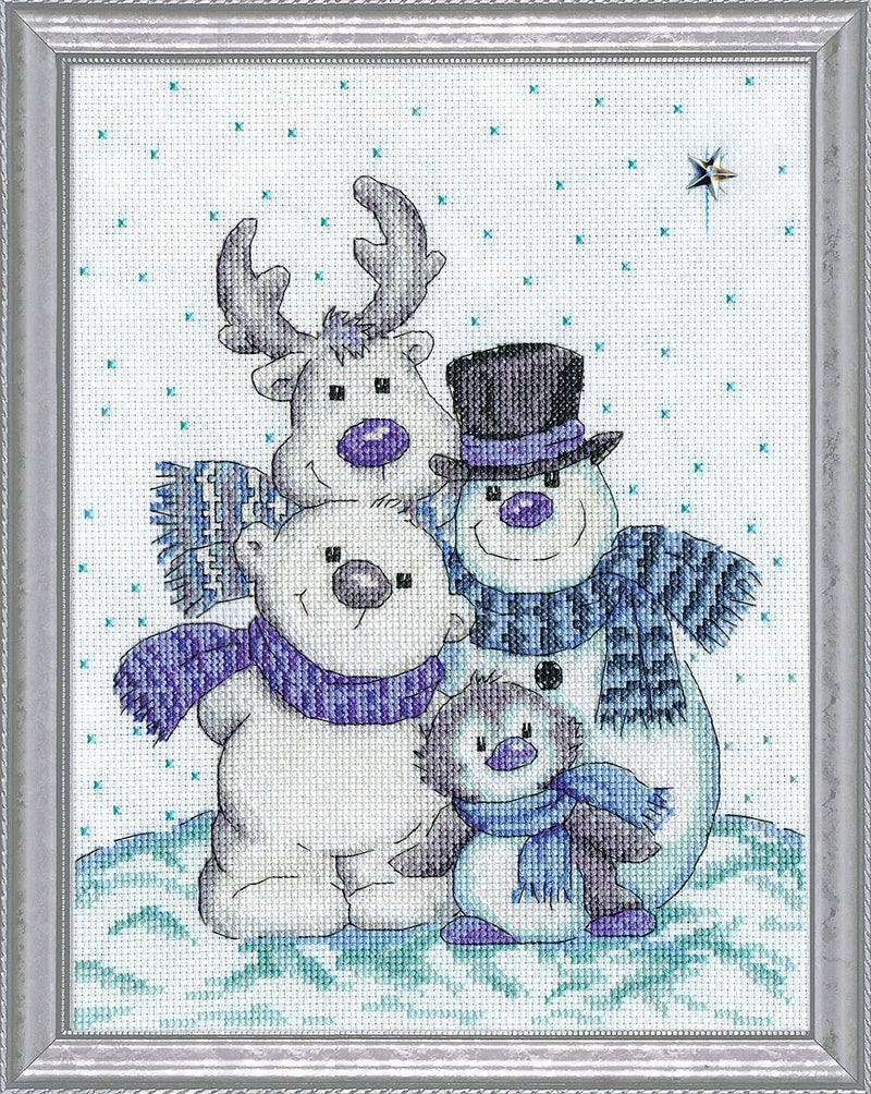 Design Works Crafts Snow Pals Counted Cross Stitch Kit - Image 1